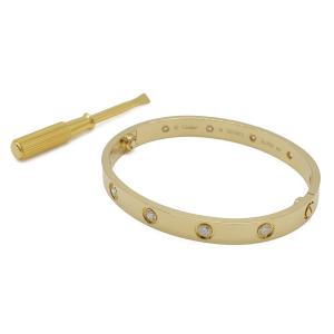 Cartier カルティエ LOVE LΘVE ラブブレス ブレスレット フルダイヤ K18YG 750YG イエローゴールド 10PD ダイヤモンド #16