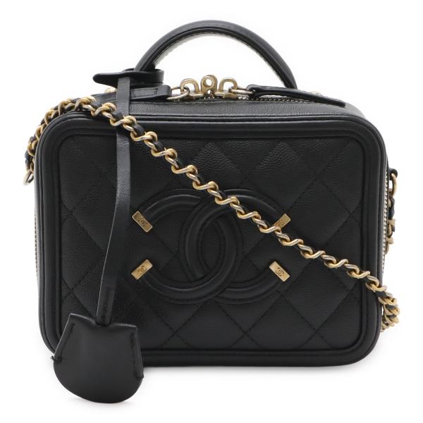 CHANEL シャネル CCフィリグリー スモール バニティバッグ ハンドバッグ 2WAY チェーン...