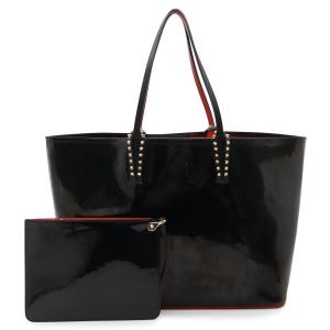 Christian Louboutin クリスチャン ルブタン CABATA カバタ トートバッグ ショルダーバッグ パテントレザー スタッズ ブラック