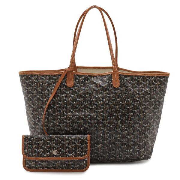GOYARD ゴヤール サンルイPM トートバッグ ショルダーバッグ コーティングキャンバス レザー...