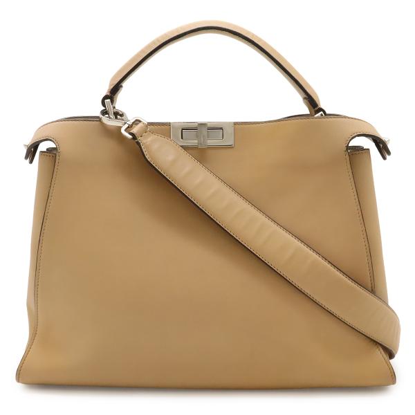 FENDI フェンディ ピーカブー エッセンシャリー ハンドバッグ 2WAY ショルダーバッグ セミ...