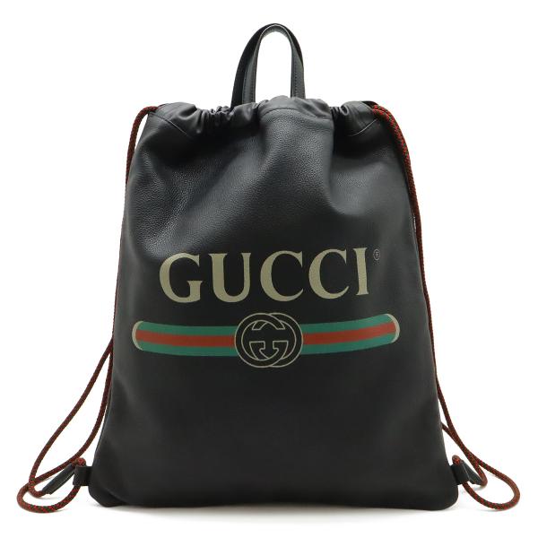 GUCCI グッチ グッチプリント ドローストリング バックパック リュックサック 2WAY トート...
