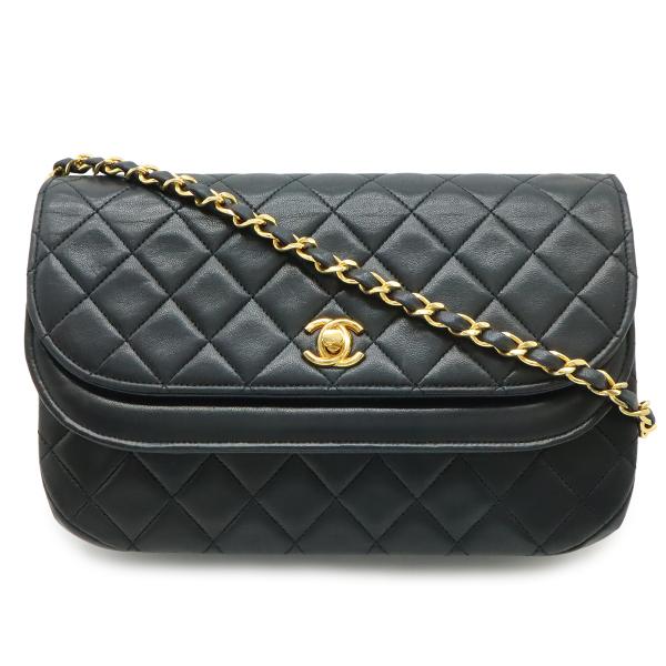CHANEL シャネル マトラッセ ココマーク ダブルフラップ チェーンショルダーバッグ 肩掛け ラ...