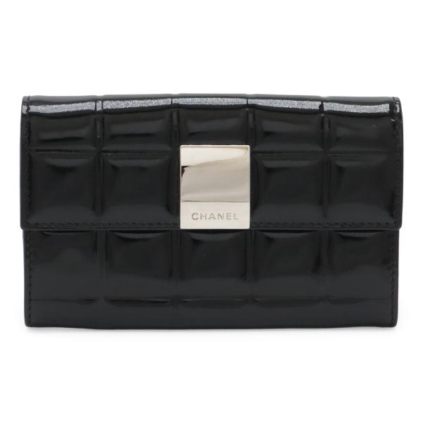 CHANEL シャネル チョコバー コインケース 小銭入れ コインパース エナメル パテントレザー ...
