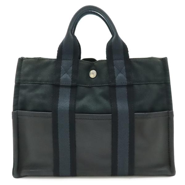 HERMES エルメス フールトゥ トートPM トートバッグ ハンドバッグ ハーフレザー キャンバス...