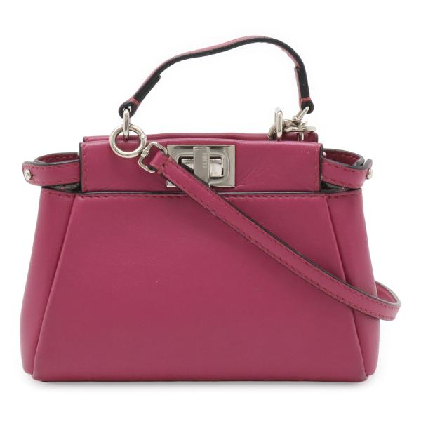 FENDI フェンディ マイクロ ピーカブー ハンドバッグ ミニバッグ 2WAY ショルダーバッグ ...