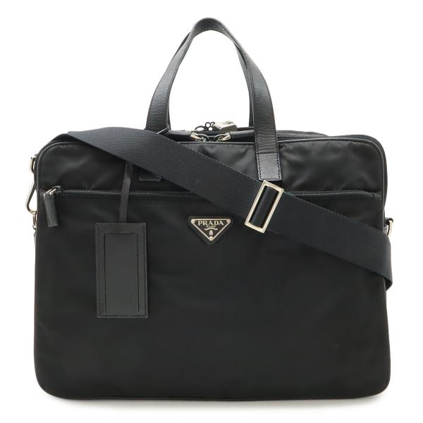 PRADA プラダ トライアングルロゴ ビジネスバッグ ブリーフケース 2WAY ショルダーバッグ ...