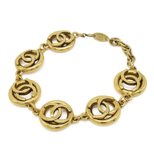 CHANEL シャネル ココマーク サークル チェーン ブレスレット ヴィンテージ GP ゴールド