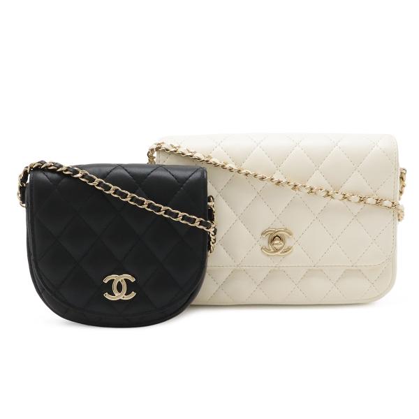 CHANEL シャネル マトラッセ サイドパック チェーンショルダー ツインショルダー ショルダーバ...