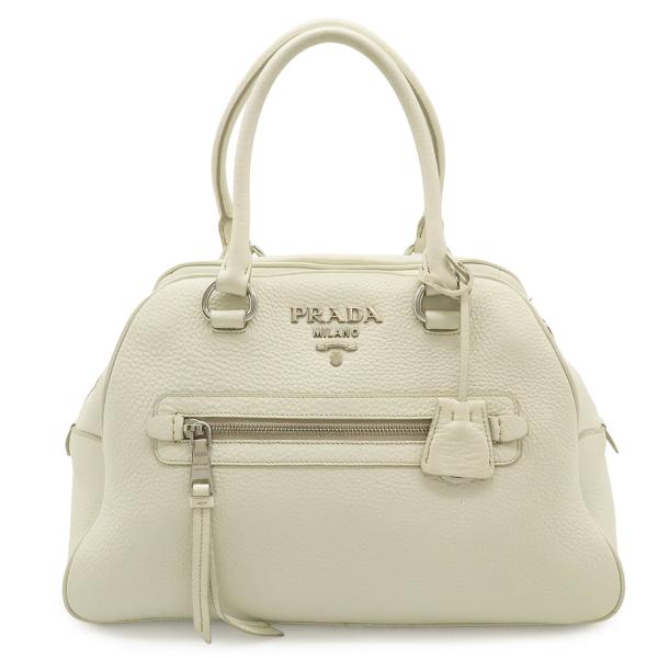 PRADA プラダ VITELLO PHENIX ヴィッテロフェニックス ハンドバッグ レザー ホワ...