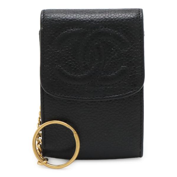 CHANEL シャネル ココマーク ミニポーチ マルチポーチ 小物入れ リップケース キャビアスキン...