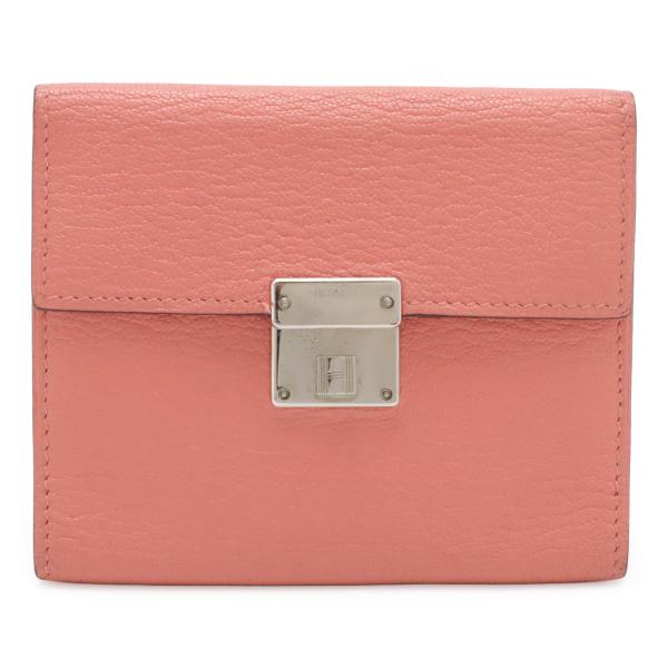 HERMES エルメス クリックミニ カードケース 3つ折財布 三つ折り財布 シェーブル レザー ロ...