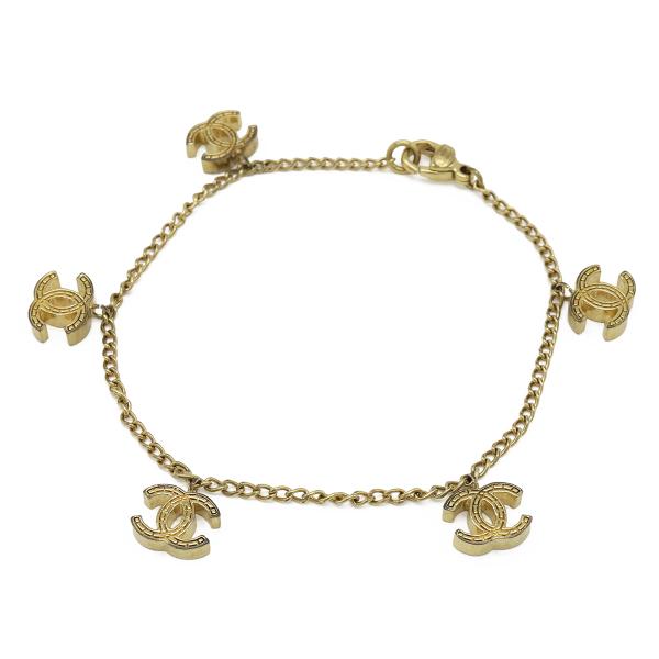 CHANEL シャネル マトラッセ ココマーク チェーン ブレスレット GP ゴールド 03P