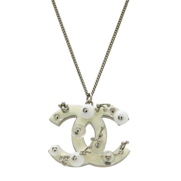 CHANEL シャネル デカココ ココマーク チェーン ネックレス ペンダント メタル エナメル ビ...