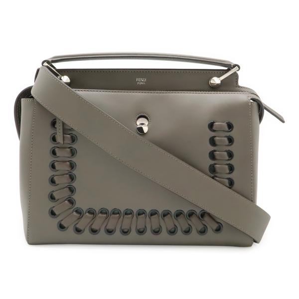 FENDI フェンディ ドットコム 編み込み ハンドバッグ 2WAY ショルダーバッグ セミショルダ...