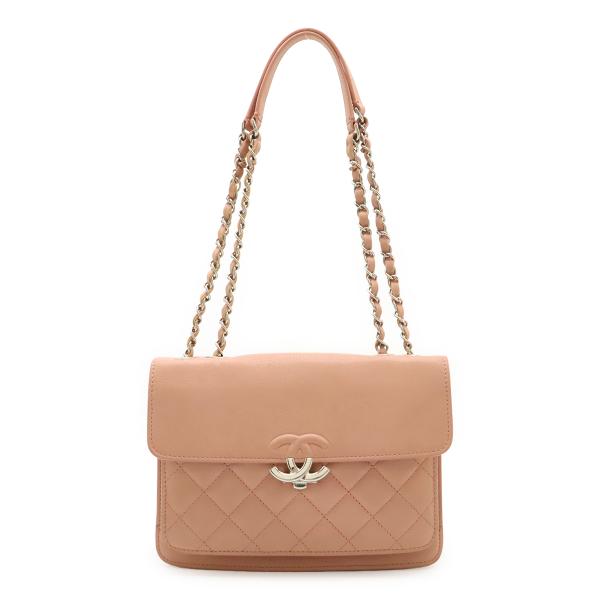 CHANEL シャネル ハーフココ ココマーク ダブルチェーンショルダー ショルダーバッグ 肩掛け ...