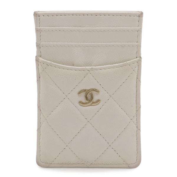 CHANEL シャネル マトラッセ ココマーク カードケース 名刺入れ キャビアスキン レザー アイ...