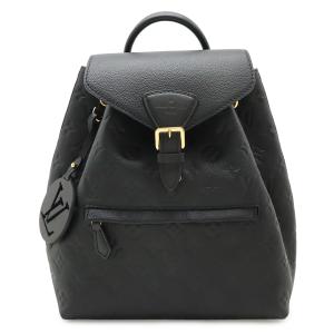 LOUIS VUITTON ルイ ヴィトン モノグラムアンプラント モンスリPM バックパック リュックサック ノワール 黒 ブラック チャーム付き