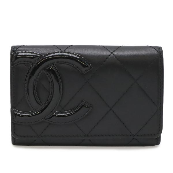 CHANEL シャネル カンボンライン ココマーク カードケース パスケース 名刺入れ カーフスキン...