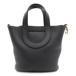 HERMES エルメス インザループ18 ハンドバッグ トートバッグ トゴ レザー ブラック 黒 ゴールド金具 U刻印