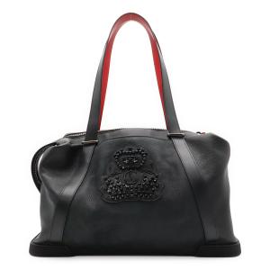 Christian Louboutin クリスチャン ルブタン バッグデイモン ボストンバッグ ショルダーバッグ レザー スタッズ ブラック 黒 レッド 赤