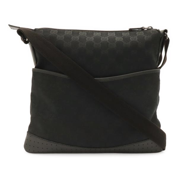 GUCCI グッチ GGキャンバス ショルダーバッグ メッセンジャーバッグ 斜め掛け パンチング レ...