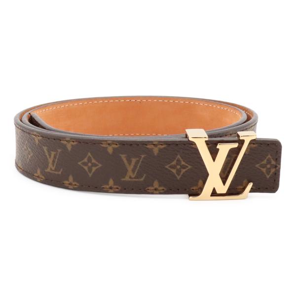LOUIS VUITTON ルイ ヴィトン モノグラム サンチュール イニシャル LV ベルト ゴー...
