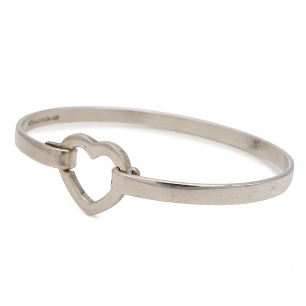 TIFFANY&amp;Co. ティファニー ハート リンク フック バングル ブレスレット SV925 シ...