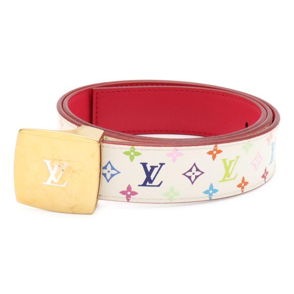 LOUIS VUITTON ルイ ヴィトン モノグラムマルチカラー サンチュール キャレ ベルト P...