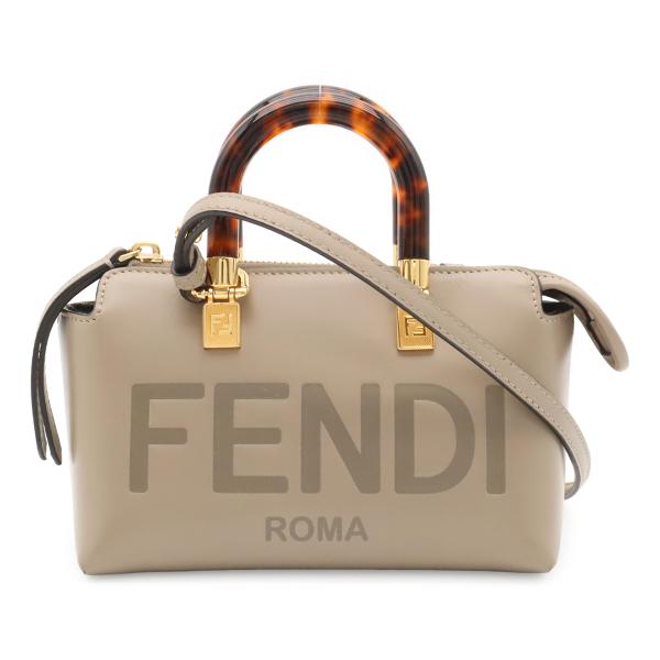 FENDI フェンディ バイザウェイ ミニ ロゴ ハンドバッグ ミニバッグ 2WAY ショルダーバッ...