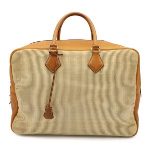 HERMES エルメス ヴィクトリア45 ボストンバッグ 旅行カバン トラベルバッグ クリノラン ヴォーガリバー レザー ナチュラル