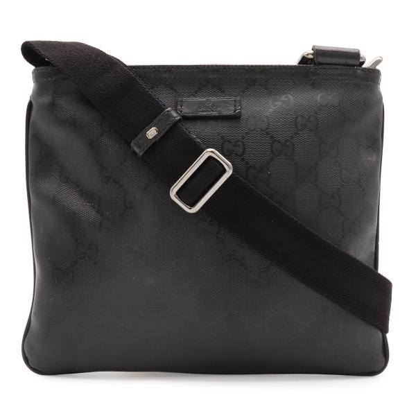 GUCCI グッチ GGインプリメ ショルダーバッグ ポシェット サコッシュ 斜め掛け PVC レザ...