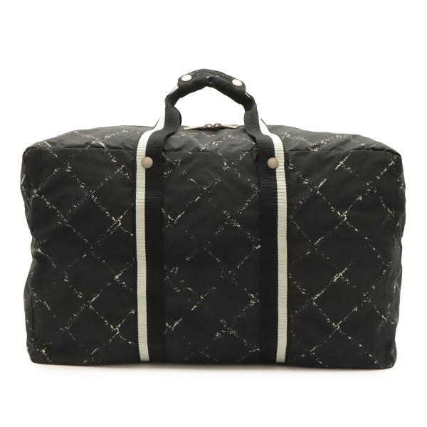 CHANEL シャネル トラベルライン ボストンバッグ トラベルバッグ 旅行カバン ナイロン ブラッ...