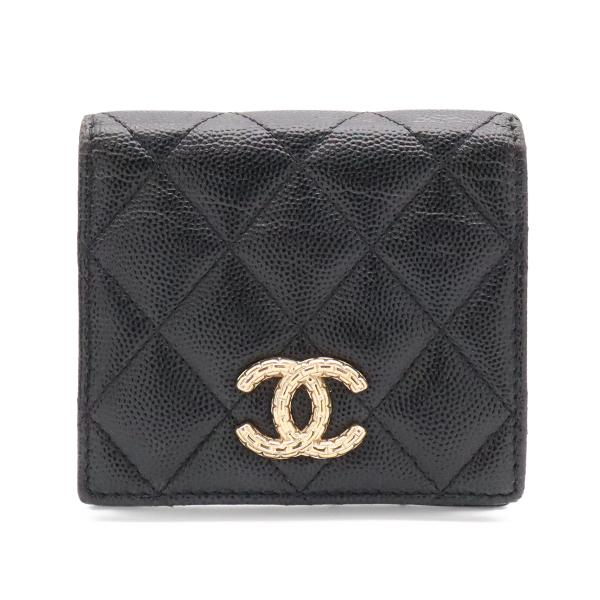 CHANEL シャネル メティエダールコレクション マトラッセ ココマーク コンパクトウォレット 2...