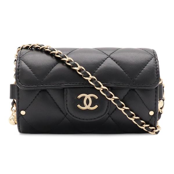CHANEL シャネル マトラッセ チェーンショルダーバッグ ショルダーポーチ ポシェット カードホ...