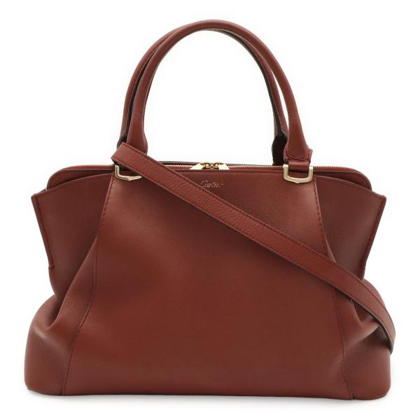 Cartier カルティエ C ドゥ カルティエ ハンドバッグ 2WAY ショルダーバッグ 斜め掛け...
