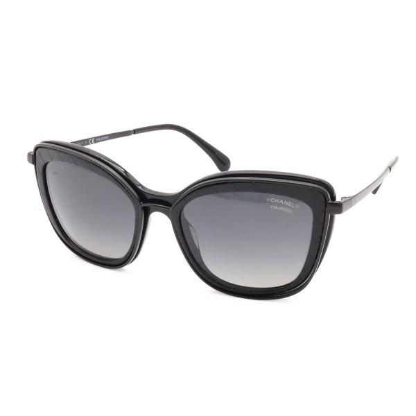 CHANEL シャネル マトラッセ サングラス アイウェア キャットアイ フォックスシェイプ スモー...