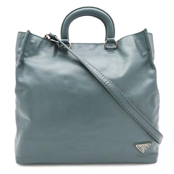 PRADA プラダ トライアングルロゴ トートバッグ ビジネスバッグ 2WAY ショルダーバッグ レ...