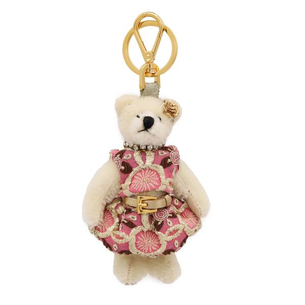 PRADA プラダ ベアトリック テディベア クマ アニマル 花柄ドレス キーホルダー キーリング ...
