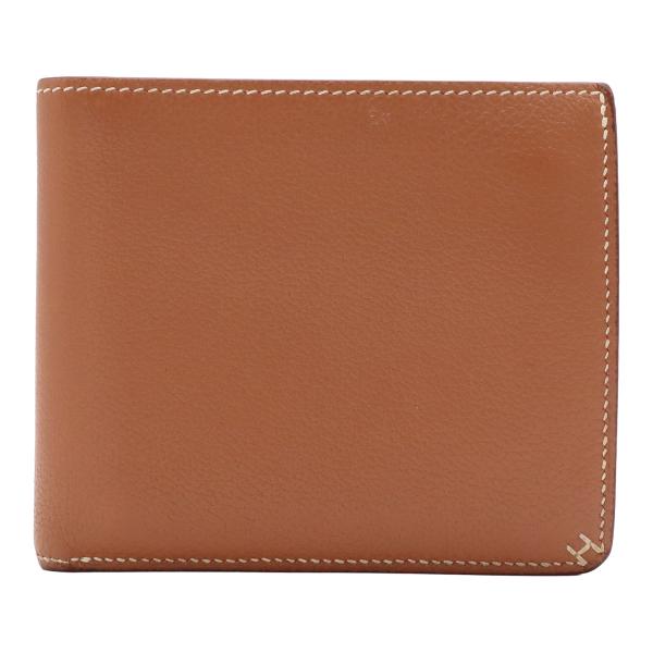 HERMES エルメス Hセリエ コンパクト 2つ折財布 二つ折り財布 エバーカラー レザー ゴール...