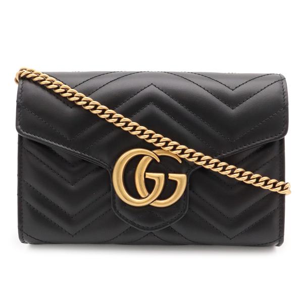 GUCCI グッチ GGマーモント ショルダーバッグ チェーンバッグ チェーンウォレット 2WAY ...
