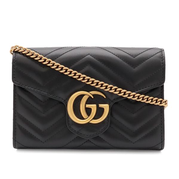 GUCCI グッチ GGマーモント ショルダーバッグ チェーンバッグ チェーンウォレット 2WAY ...