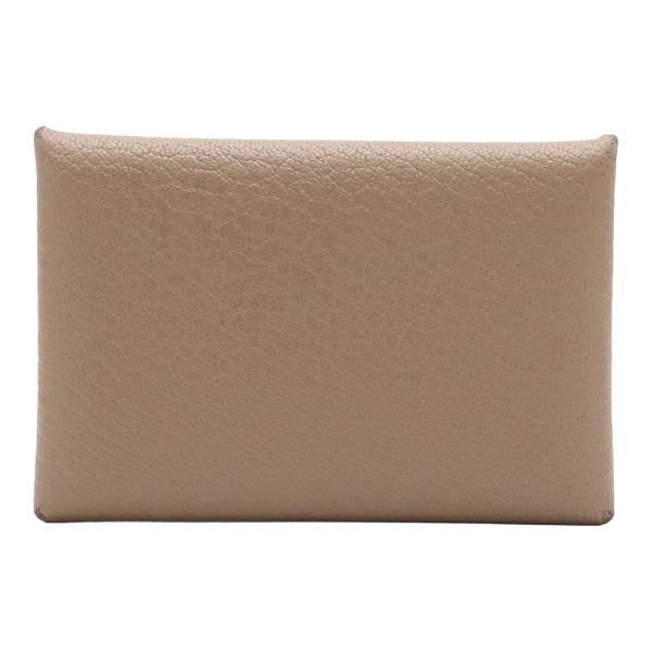 HERMES エルメス カルヴィ カードケース 名刺入れ パスケース シェーブル レザー エトゥープ...