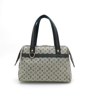 Louis Vuitton ルイ ヴィトン モノグラムミニ ジョセフィーヌpm ハンドバッグ ミニボストンバッグ ブルー キャンバス レザー M