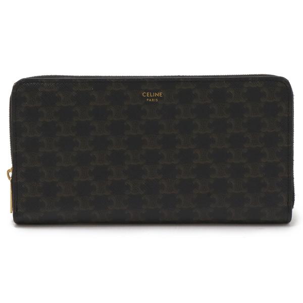 CELINE セリーヌ トリオンフ ラージ ジップウォレット ラウンドファスナー 長財布 コーティン...