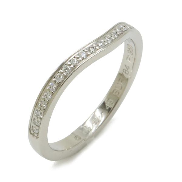 Cartier カルティエ バレリーナ カーブ ウェディングリング 指輪 セミパヴェセッティング P...