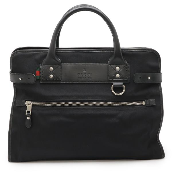 GUCCI グッチ ウェブループ ビジネスバッグ ブリーフケース 書類カバン ナイロンキャンバス レ...