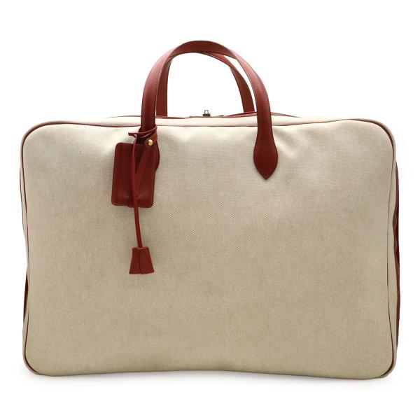 HERMES エルメス ヴィクトリア60 ボストンバッグ 旅行カバン トラベルバッグ トワルアッシュ...