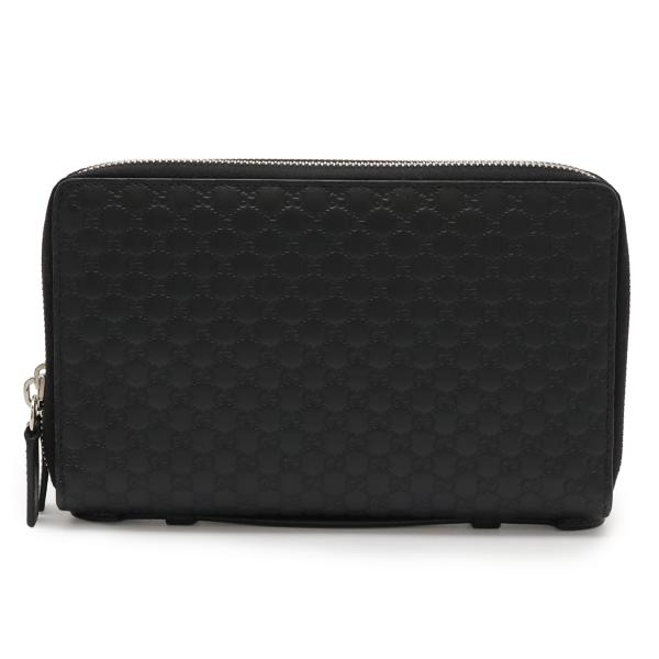 GUCCI グッチ マイクログッチシマ トラベルケース クラッチバッグ オーガナイザー 長財布 レザ...