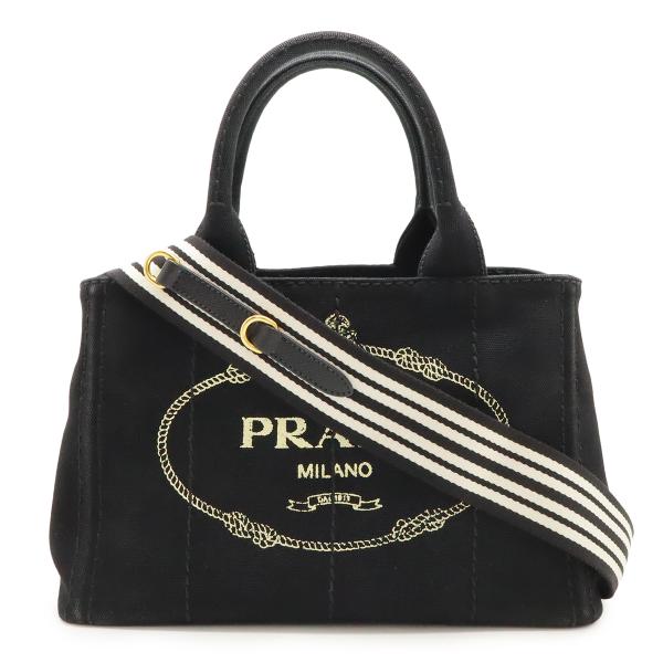 PRADA プラダ CANAPA カナパ トートバッグ 2WAY ショルダーバッグ ストライプショル...